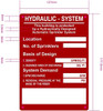 NYC HYDRAULIC SYSTEM SIGN -THIS BUILDING IS PROTECTED BY HYDRAULIC SYSTEM SIGN