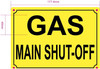 FD GAS MAIN SHUT OFF SIGN