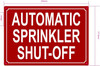 NYC AUTOMATIC SPRINKLER SHUT OFF SIGN