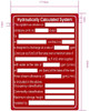 FD FIRE SPRINKLER HYDRAULICLLY CALCULATED SYSTEM SIGN
