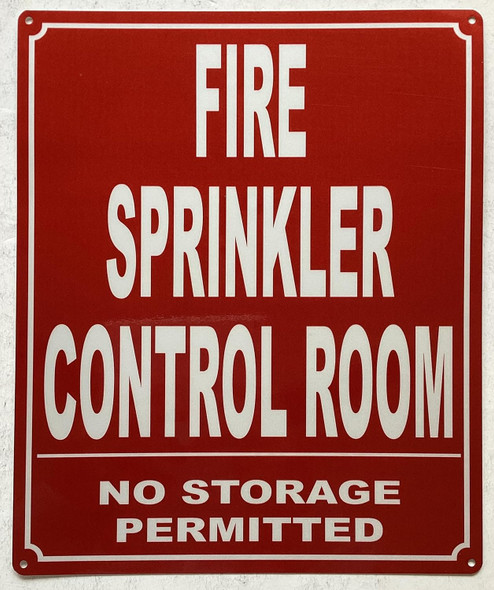 FIRE SPRINKLER CONTROL ROOM SIGN