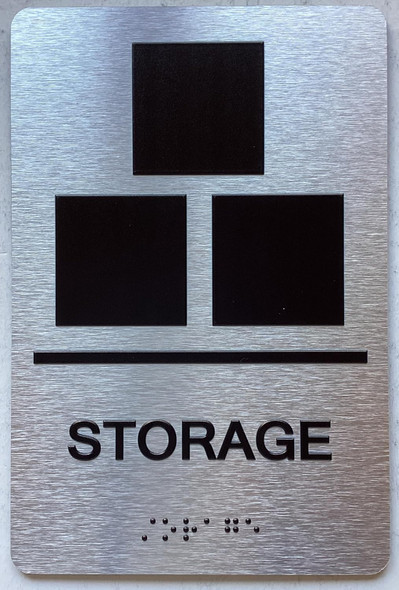 STORGE SIGN WITH RAISED LETTERS
