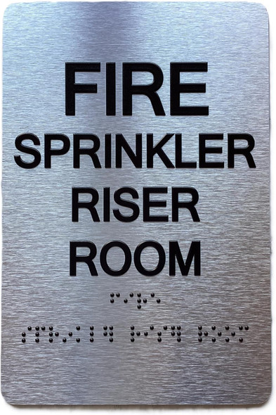 NYC FIRE SPRINKLER RISER ROOM SIGN WITH RAISED LETTERS