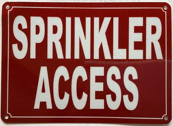 SPRINKLER ACCESS SIGN