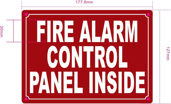 NYC FIRE ALARM CONTROL PANEL INSIDE SIGN
