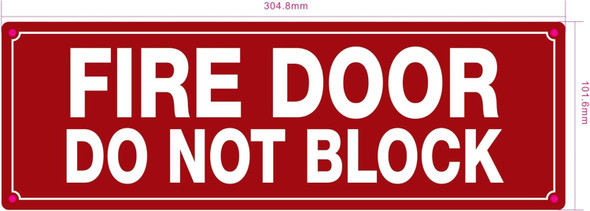 NYC FIRE DOOR DO NOT BLOCK SIGN