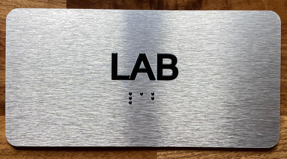 LAB SIGN WITH RAISED LETTERS