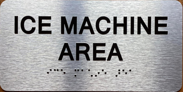 ICE MACHINE AREA SIGN WITH RAISED LETTERS