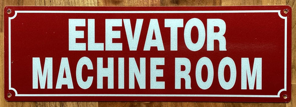 ELEVATOR MACHINE ROOM SIGN
