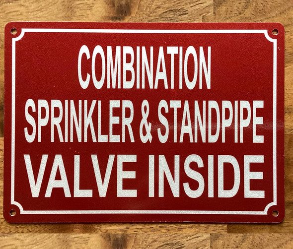 NYC COMBINATION SPRINKLER & STANDPIPE VALVE INSIDE SIGN