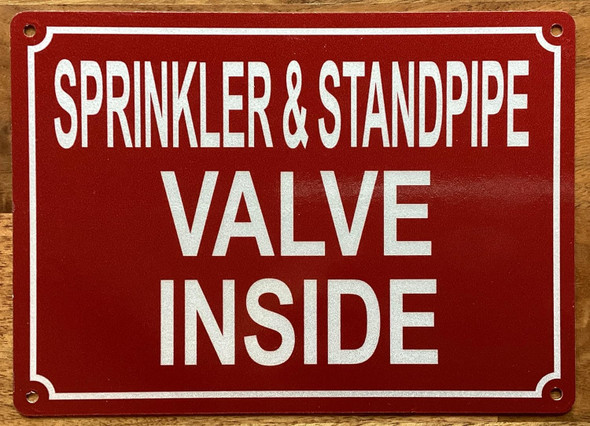 SPRINKLER & STANDPIPE VALVE INSIDE SIGN