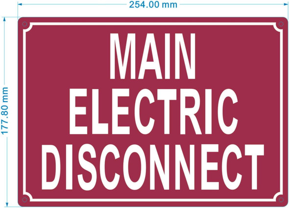 NYC MAIN ELECTRIC DISCONNECT SIGN