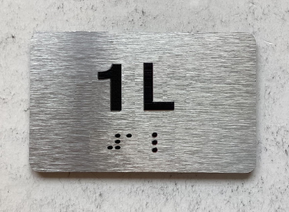 NYC APT NUMBER 1L SIGN-UNIT NUMBER SIGN WITH RAISED LETTERS