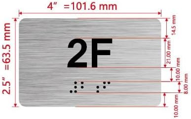 NYC APT NUMBER 2F SIGN-UNIT NUMBER SIGN WITH RAISED LETTERS