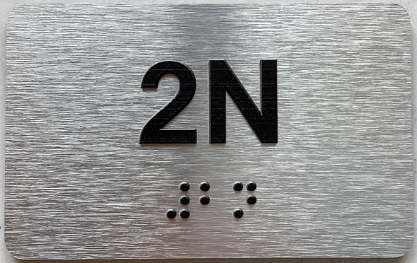 APT NUMBER 2N SIGN-UNIT NUMBER SIGN WITH RAISED LETTERS