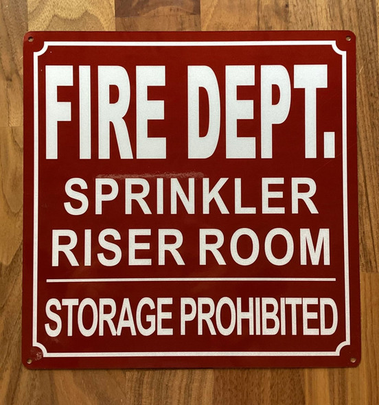 NYC FIRE DEPARTMENT SPRINKLER RISER ROOM SIGN