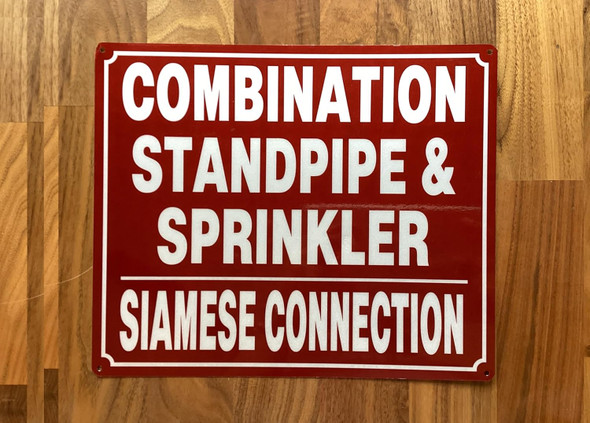 NYC COMBINATION STANDPIPE AND SPRINKLER SIAMESE CONNECTION SIGN