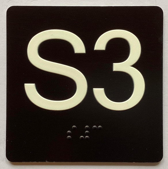 ELEVATOR FLOOR NUMBER THE LEXINGTON AVE LINE (S3-SUB CELLAR 3) SIGN