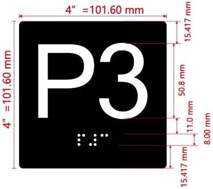 NYC ELEVATOR FLOOR NUMBER THE LEXINGTON AVE LINE (P3-PARKING LEVEL 3)) SIGN