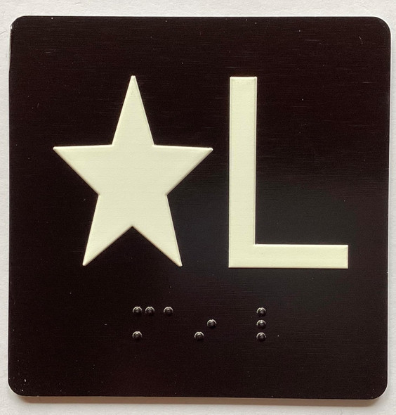 ELEVATOR FLOOR NUMBER THE LEXINGTON AVE LINE (STAR L- STAR LOBBY) SIGN