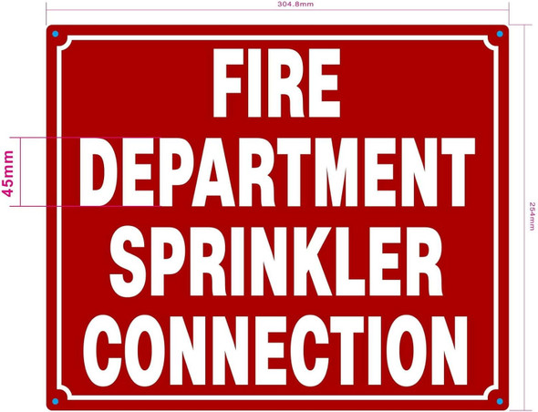 NYC FIRE DEPARTMENT SPRINKLER CONNECTION SIGN