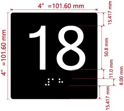 NYC ELEVATOR FLOOR NUMBER THE LEXINGTON AVE LINE (18TH FLOOR) SIGN