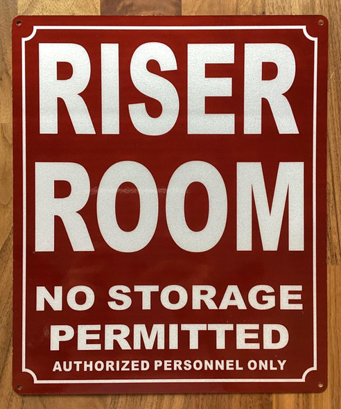 NYC RISER ROOM NO STORAGE SIGN