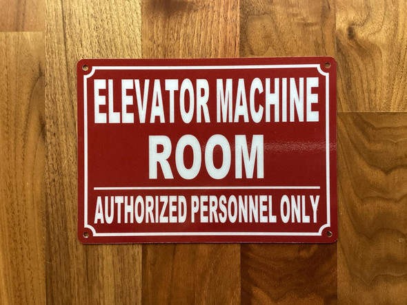 NYC ELEVATOR MACHINE ROOM SIGN