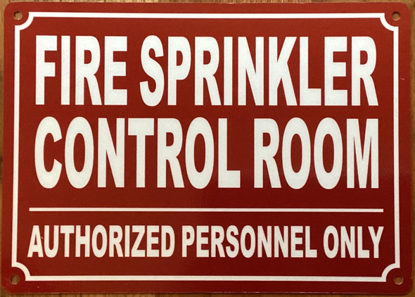 FIRE SPRINKLER CONTROL ROOM SIGN