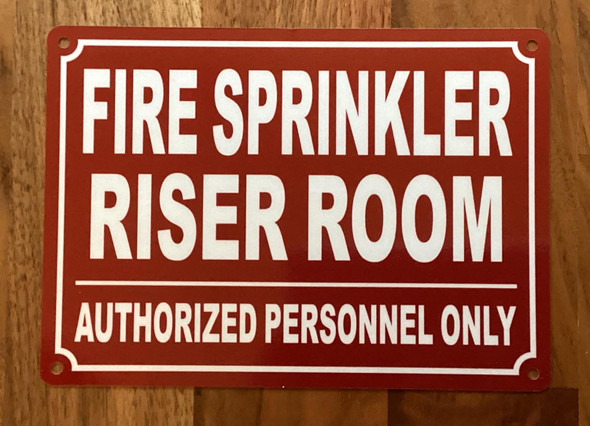 NYC FIRE SPRINKLER RISER ROOM SIGN
