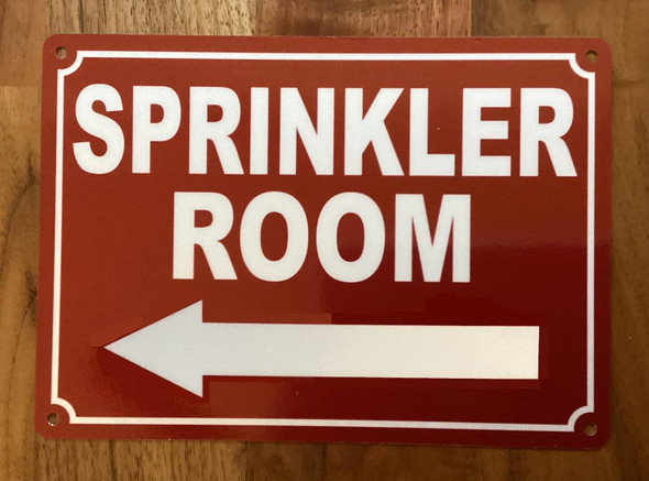 NYC SPRINKLER ROOM SIGN WITH LEFT ARROW