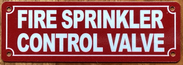 FIRE SPRINKLER CONTROL VALVE SIGN