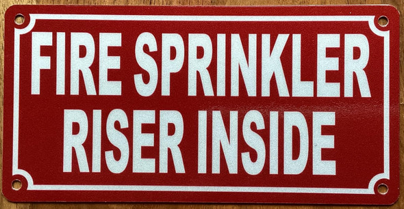 FIRE SPRINKLER RISER INSIDE SIGN
