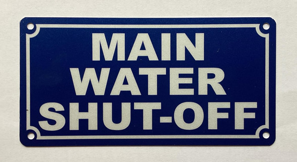 NYC MAIN WATER SHUT-OFF SIGN