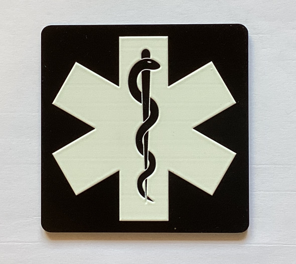 Elevator Jamb Plate STAR OF LIFE Hpd Sign