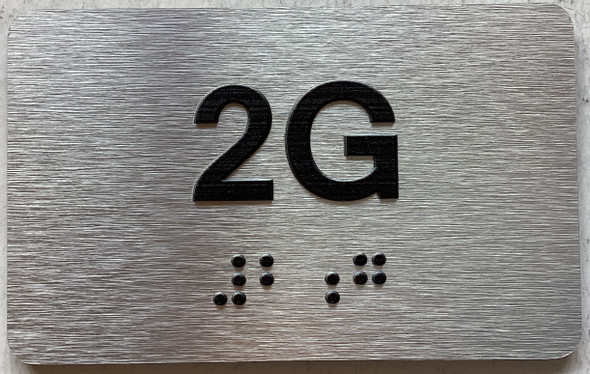 APT# 2G SILVER Sign