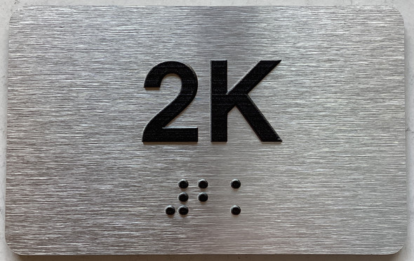 APT# 2K SILVER Sign