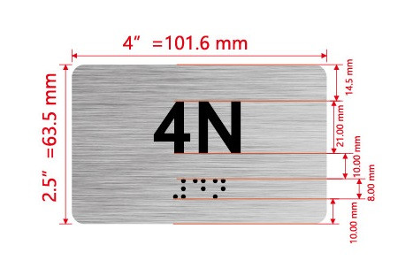 APT# 4N SILVER Hpd Sign