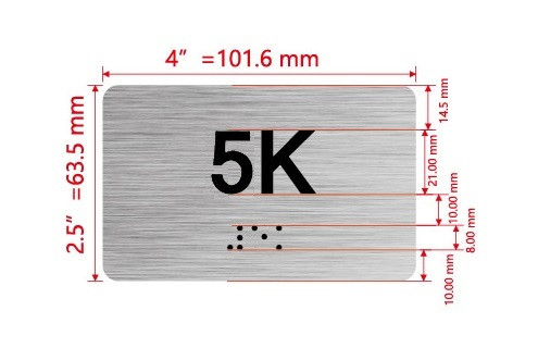 APT# 5K SILVER Hpd Sign