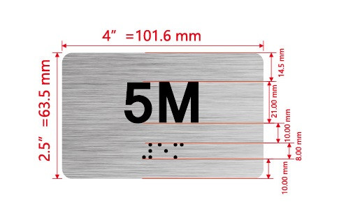 APT# 5M SILVER Hpd Sign