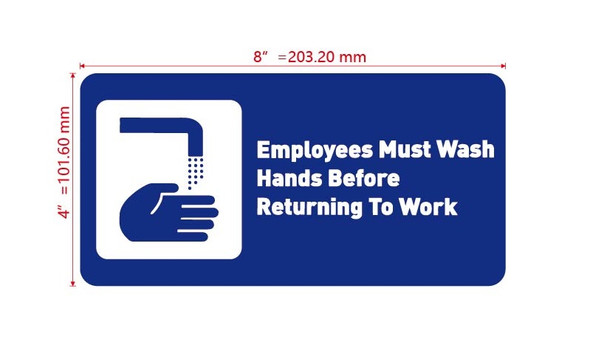 Employee Must Wash Hands Hpd Sign