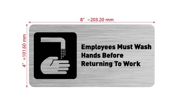 Employee Must Wash Hands Hpd Sign