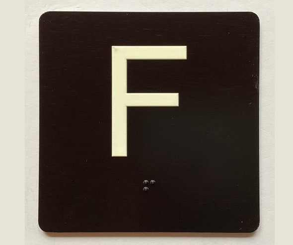 F Sign with Raised Letters Hpd Sign