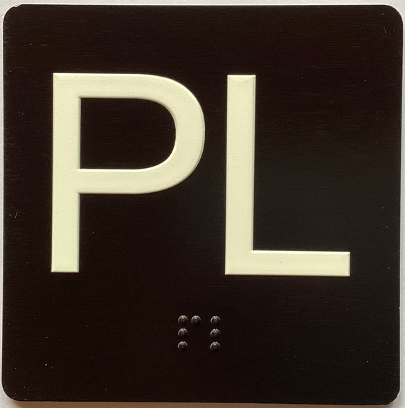 PL Sign with Raised Letters Sign