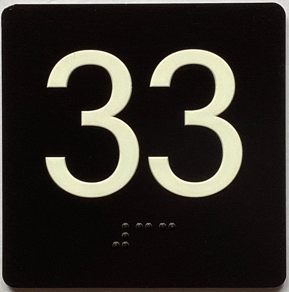 33 Sign with Raised Letters Sign