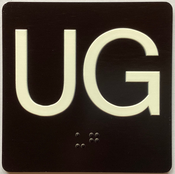 UG Sign Elevator Jamb Plate Sign