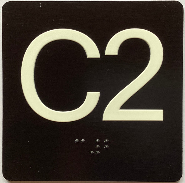 C2 Sign Elevator Jamb Plate Sign