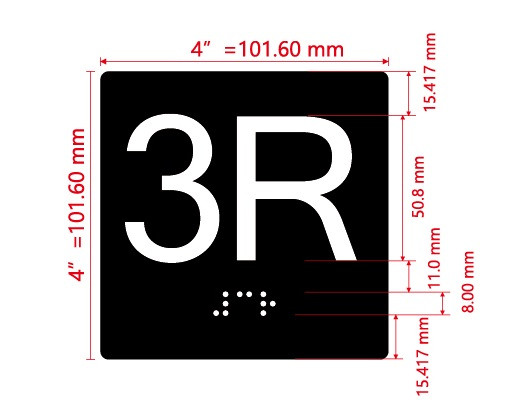 4R Elevator Jamb Plate Hpd Sign