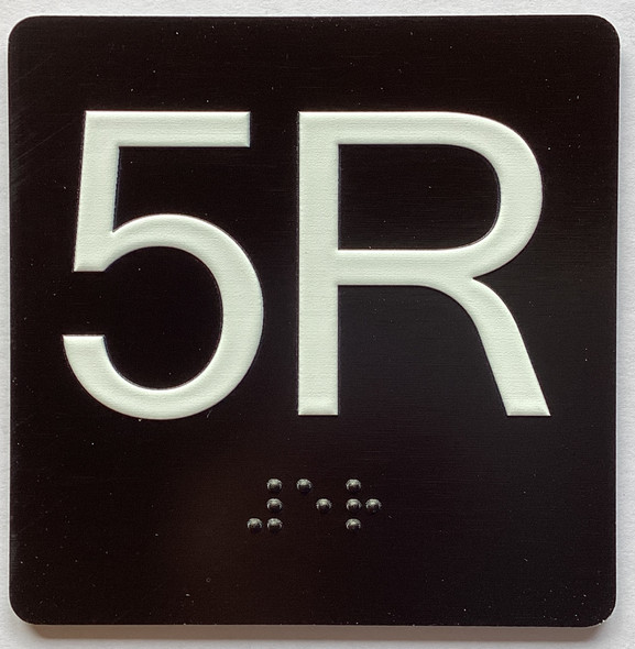 5R Elevator Jamb Plate Sign