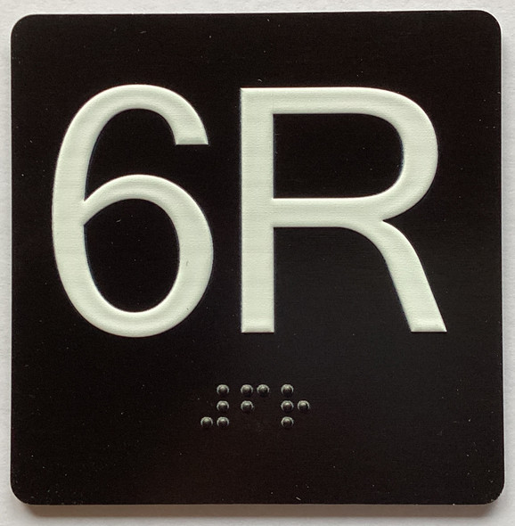 6R Elevator Jamb Plate Sign